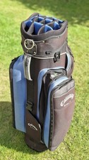 Large Callaway Golf Cart Trolley Bag, Brown Blue 14 Way Divider Multi Pocket