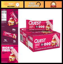High-Protein Strawberry Shortcake Bars, 20g Protein, Low Sugar, Gluten-Free, 12