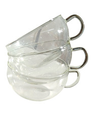 Trendglas Set 3 Stück Teegläser transparent Heißgetränke Glas hitzebeständig