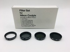 Boxed Nikon 28mm 4 Filter Set for Coolpix 4500/5000: UV ND4 ND8 Polarizer 5363 