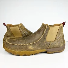 Twisted X Men’s 4" Chelsea Driving Moc Shoes Ankle Boots MDMG002 Men's Size 11