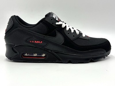 Nike Air Max 90 Black Sport Red DC9388-002 Mens Size 8