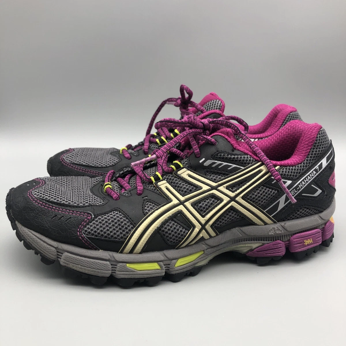 Gel Kahana 7 T4G5N Women&#039;s size 9.5 Trail Running BLK/PRPL/GREY | eBay