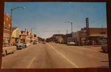 Sidney Nebraska Main Street Streetscape US Rt 30 Vintage Postcard - old cars