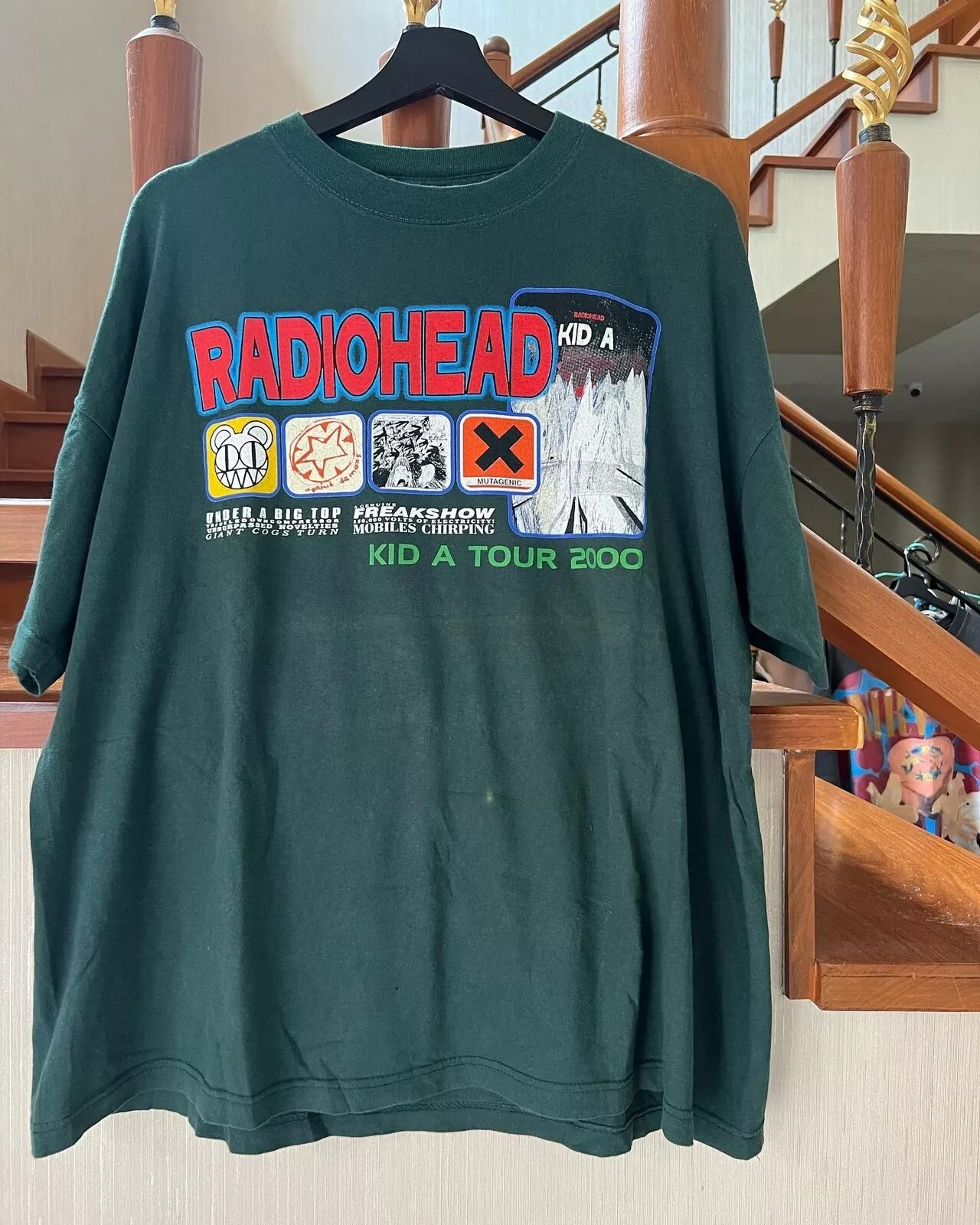 Radiohead Kid A Tour 2000 Rare Classic Style Unisex T shirt Reprint S-5XL