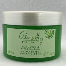 PERLIER Aloe Vera & Soy Lipids BODY CREAM Smoothing And Toning New Sealed 7 Oz
