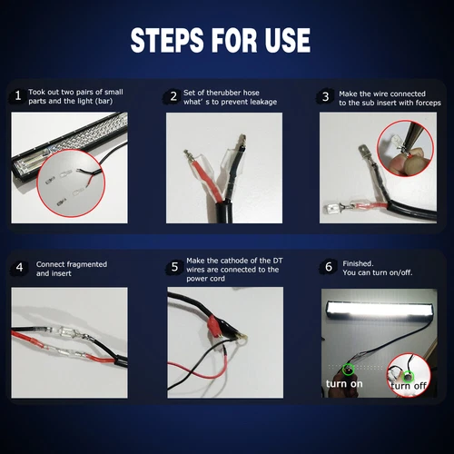 Wiring Harness Kit ON-OFF Rocker Switch Relay LED Work Light Pods Bar 12v 24v - Foto 10 di 14