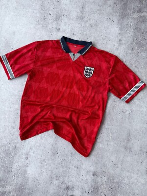 ウェア ENGLAND 1990 Away Soccer Uniform England 1990 World Cup Retro Away Jersey Size L | eBay