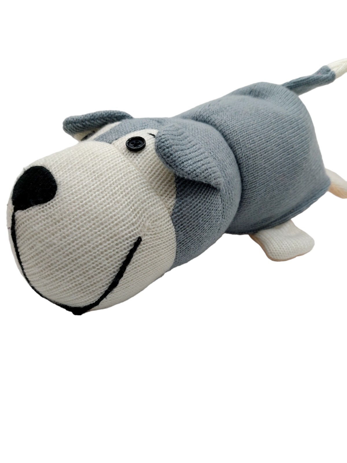 FlipaZoo Knits Polar Bear to Dog 14” Plush Stuffed Animal White Grey