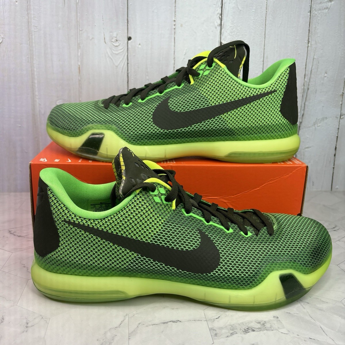 Nike Kobe 10 Vino Grinch Green Black Mens Sz 14 Basketball