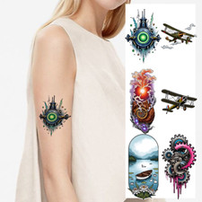 28pcs Temporary Tattoo Waterproof Long-lasting Body Stickers Sunset Seashell