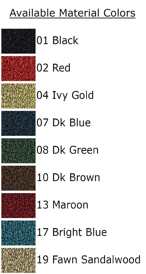 FITS 1971-1973 Oldsmobile 98 Floor Mat 4pc Loop Foto 3 de 4