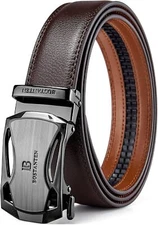  Mens Belt Leather Ratchet Belt For Men Dress And Casual With Adjustabl