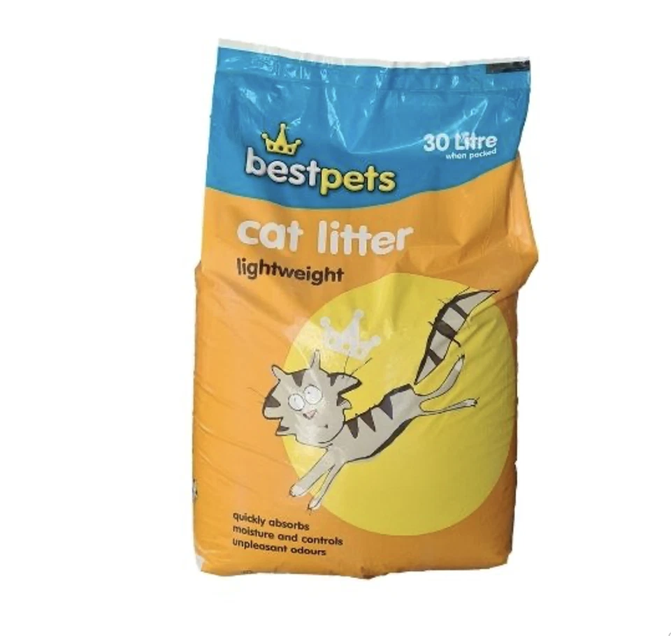BEST PETS Bestpets Cat Litter Lightweight 30 Litres Absorbs Odours Quickly Fast Abosrbant