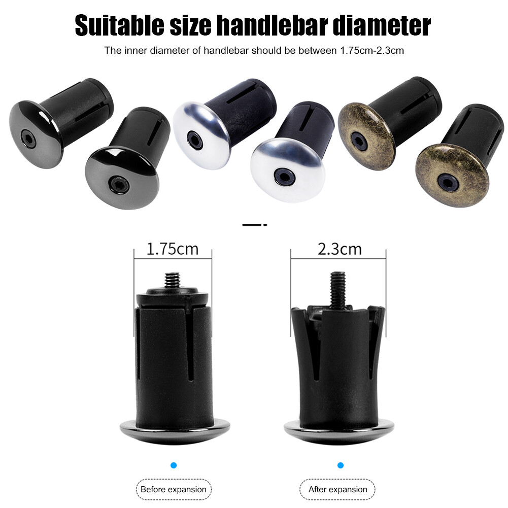  2pcs Bicycle Bar End Plugs Aluminum MTB Road Bike Handlebar Caps