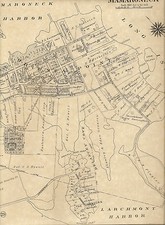Cartes Mamaroneck Larchmont Orienta NY 1910 avec noms des propriétaires fonciers affichés