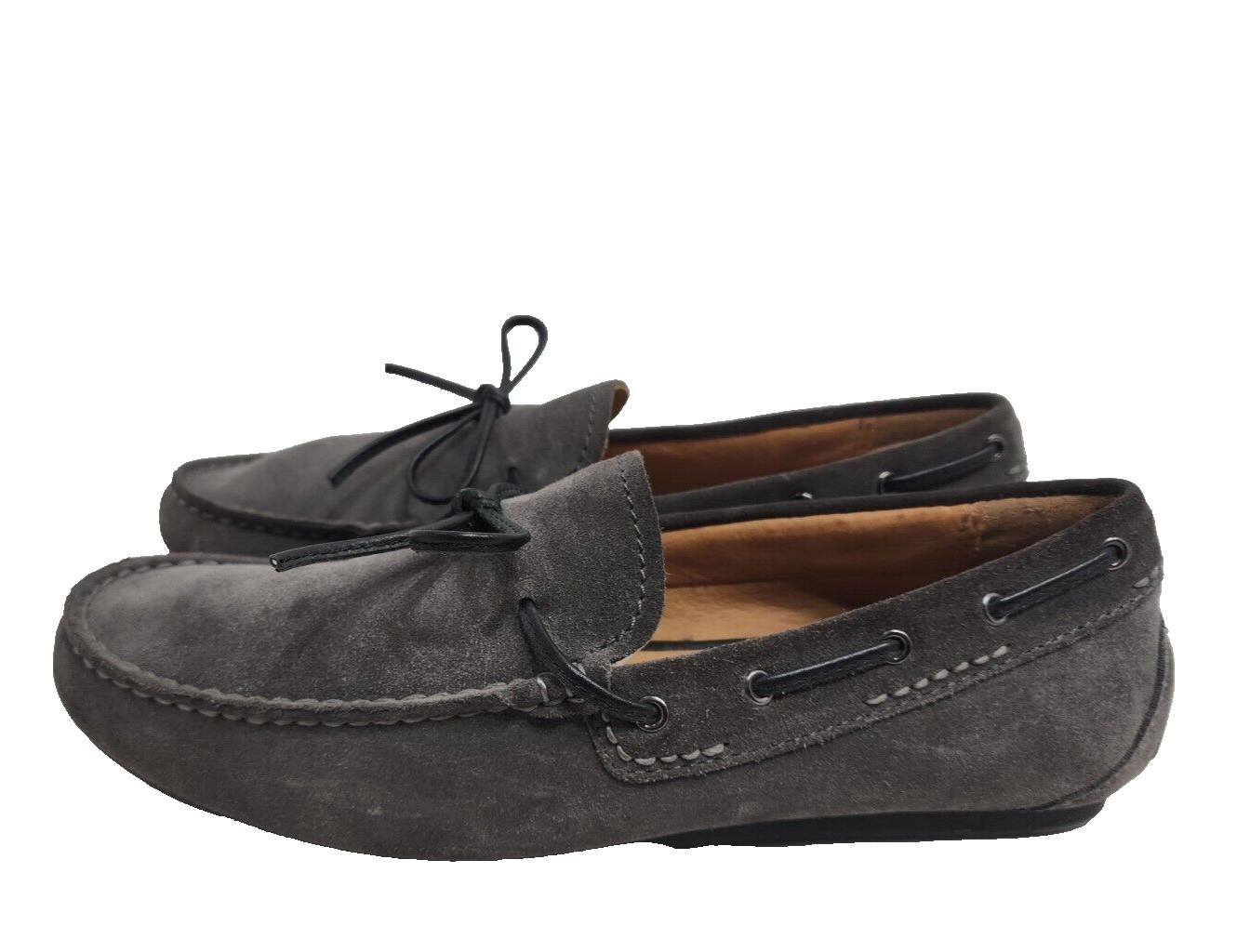Coach Jasper Slip-on Suede Loafer Shoes Gray Men display picture 3