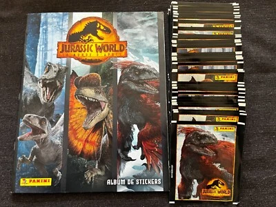 LOT PANINI 50 POCHETTES JURASSIC WORLD MONDE D'APRES DISNEY + ALBUM VIDE 2022 - Photo 1/2