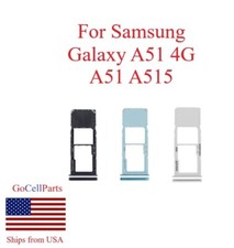 SIM Card Tray Replacement For Samsung Galaxy A51 A515 - Black White Blue