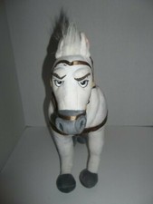 walt disney store tangled maximus white horse stallion plush 14" tall poseable
