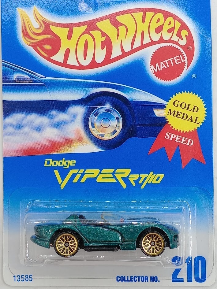 Hot Wheels Dodge Viper RT/10 Col. #210 Gold medal speed #13585 1:64 Scale