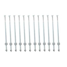 3/8-inch x 14-inch Threaded Carriage Bolts with Nuts and Washers - Pack of 12