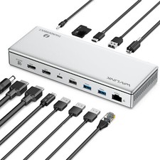 Thunderbolt 4 Docking Station Triple 4K Display 96W Charging 2.5G LAN 13-in-1