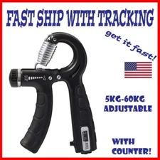 Hand Grip Strength Power Trainer Gripper Strengthener Adjustable Gym Exerciser 