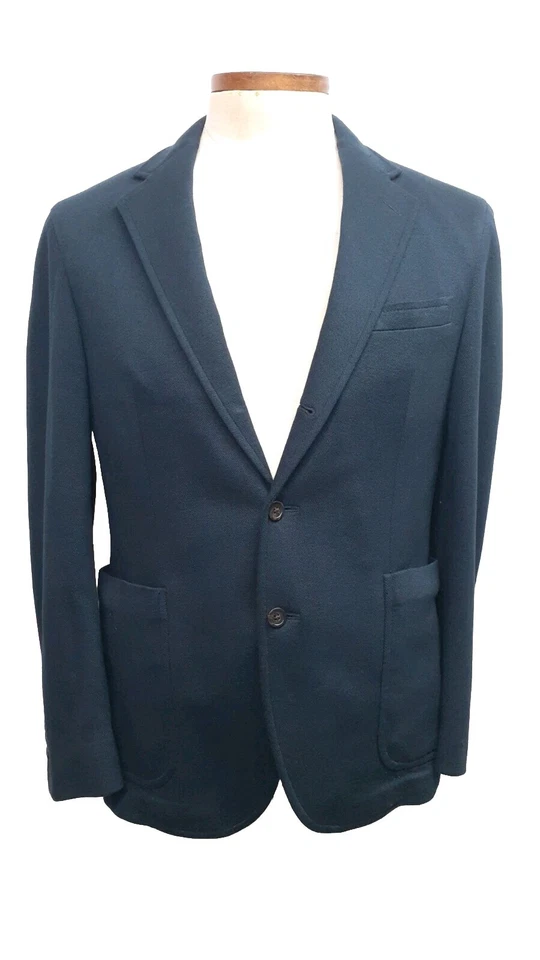 Polo Ralph Lauren Blue Cotton Elastane Stretch Blazer Jacket 40 Short Sport Coat - Image 2 of 4