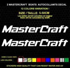2 MASTERCRAFT BOAT  autocollant  Véritable decal autocollant   IMPERMÉABLE