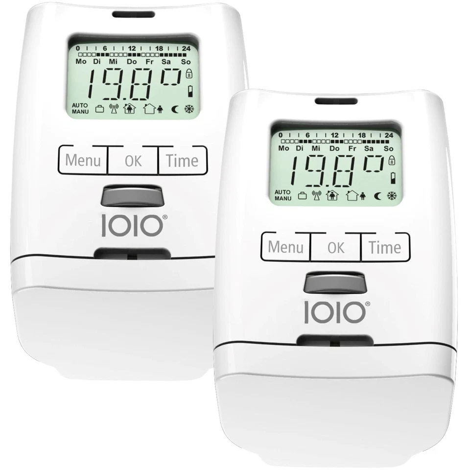 2 Stück HT2000 Elektronischer Heizkörperthermostat leiser Antrieb