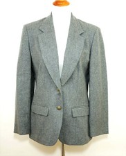 PENDLETON Women's 8 - Gray 100 virgin wool blazer jacket 2 buttons fully lined