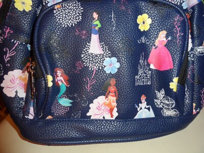 Disney Navy Blue Princess Pattern Mini Backpack Disney Princesses Mini Backpack Navy Ariel Mulan Aurora  main image 3