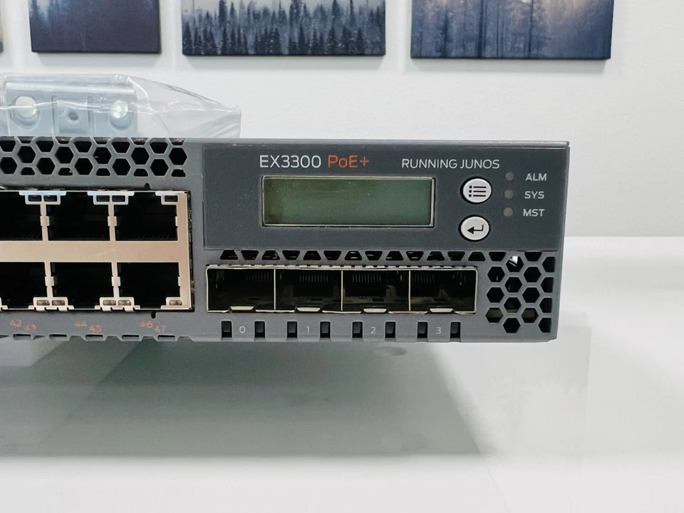 Juniper EX3300 48P EX3300-48P 48 Port PoE+ Gigabit Switch Excellent Condition! - Image 2 of 4