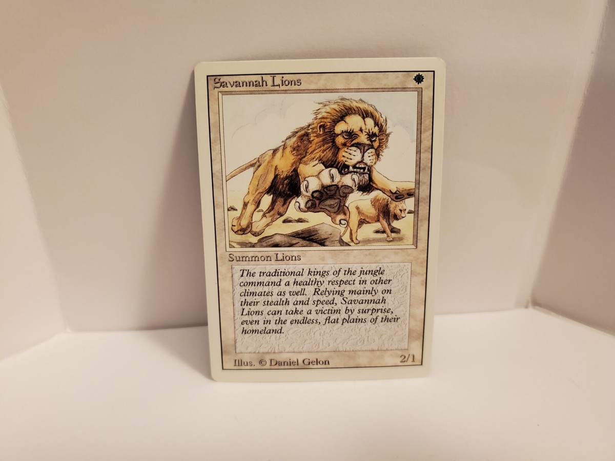 Savannah Lions Revised NM White Rare MAGIC THE GATHERING MTG CARD