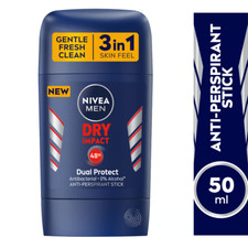 New Nivea Men Antiperspirant Stick Dry Impact 50 ml Free Shipping Worldwide