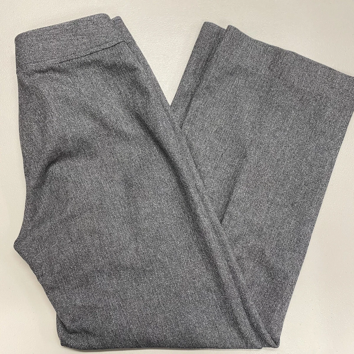 Burberry Cashmere Wool Blend Dress Pants Womens Career Wear Gray