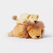 PILLOWFORT WEIGHTED PLUSH LION & BABY CUB - 3LBS 1LB NEW WITH TAG FREE SHIPPING