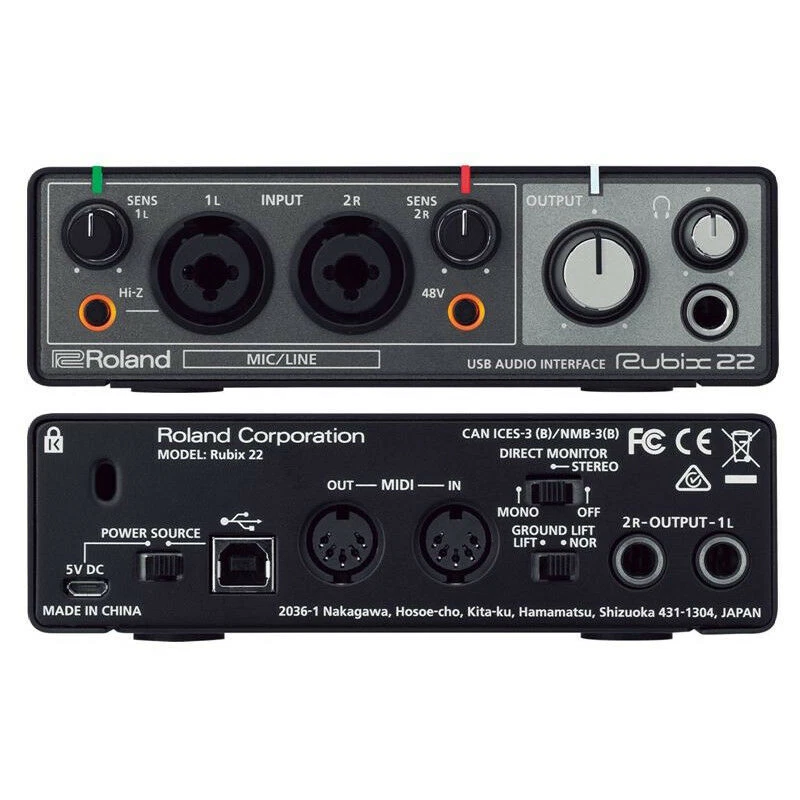 ROLAND RUBIX 22 RUBIX22 USB Audio Interface New with Box 100% Genuine Product - Image 2 of 2