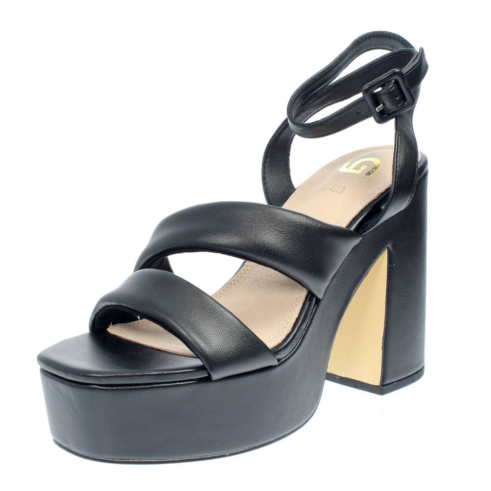 Gold - Gold Sandali Con Tacco E Plateau Nero - Taglia 38 [24cm] Scarpe Donna