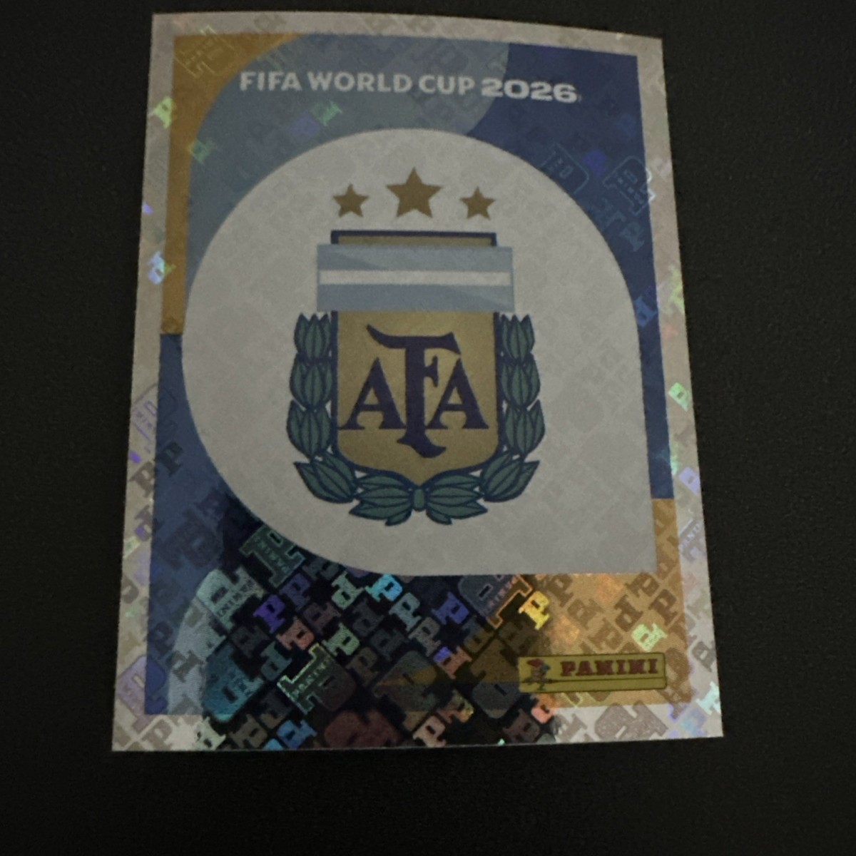 2026 Panini FIFA World Cup Argentina Crest ARG1 Foil Sticker AFA 