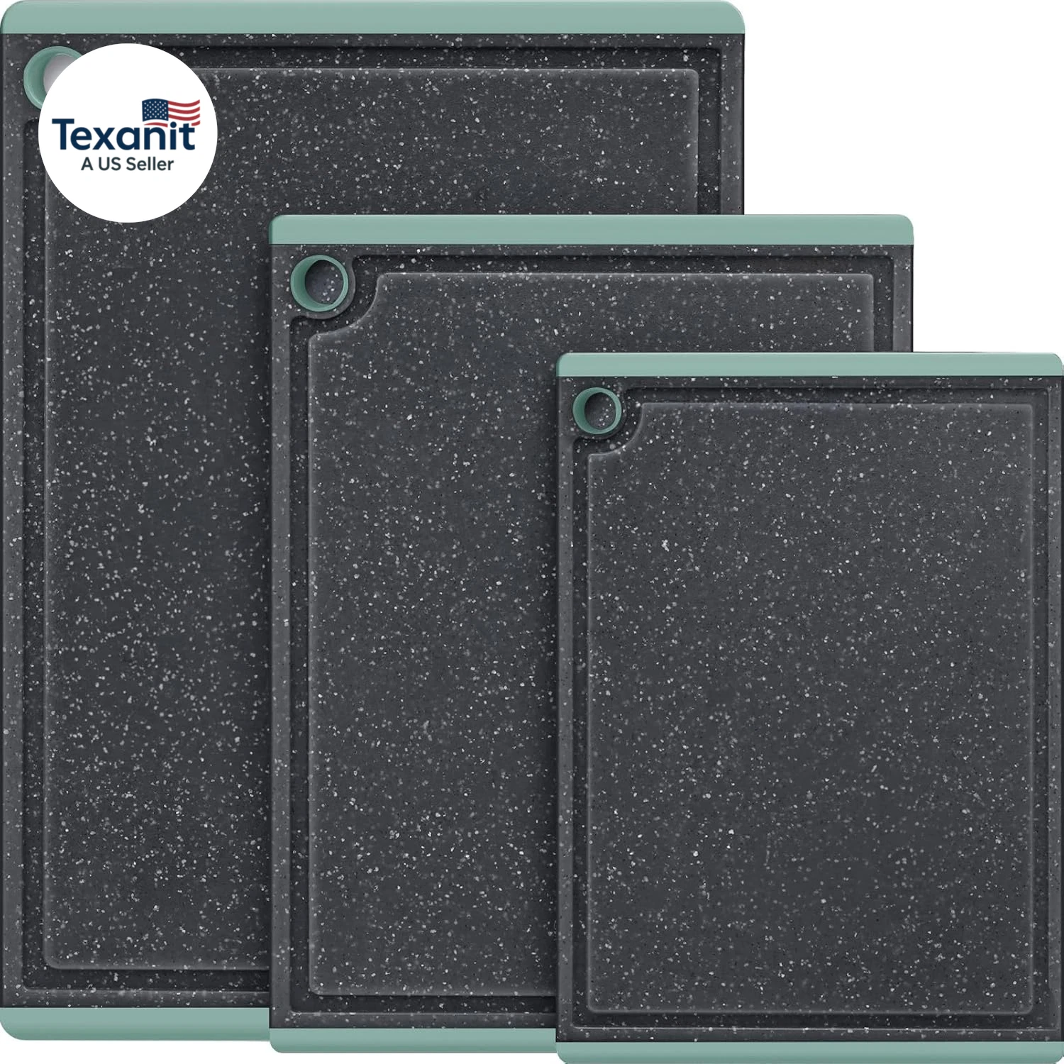 Plastic Cutting Boards for Kitchen, 3-Piece Large Cutting Board Set Dishwasher S