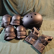 Pro Tec Helmet Large, Triple Eight Ball Knee/Elbow/Wrist Pads - Adult Size