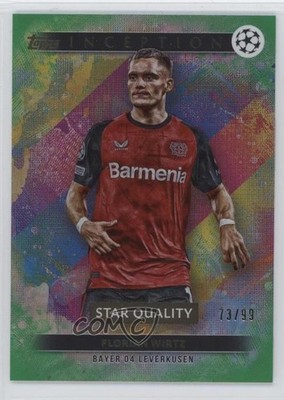 2024 Topps Inception UEFA Club Competitions Green Foil 73/99 Florian Wirtz 1e41