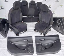 sedili lancia ypsilon serie 3 312 2011 2016 + 4 pannelli porta stoffa nero