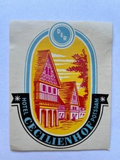 Vintage HOTEL CECILIENHOF DECAL Potsdam Germany
