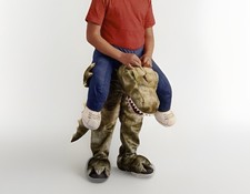 Spirit Halloween Ride a T-Rex Costume Child Size 7 Dinosaur Green Dino