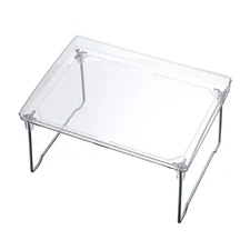 31cm/12.2in Clear Acrylic Cabinet Shelf, Foldable Cabinet Storage Shelf Rack,...