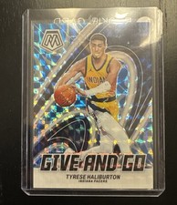 2023-24 Panini Mosaic Basketball Tyrese Halliburton 17/99 Give And Go #7 Prizm