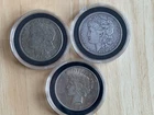 US Silver Dollar Coins - 1889o Morgan , 1921 Morgan, 1922 Peace